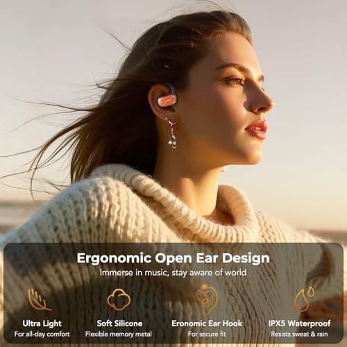 MINISO Wireless Bluetooth 5.4 Open Ear Headphones Ultra-Comfort Snug Fit for Daily & Travel Use
| MINISO Open Ear Headp