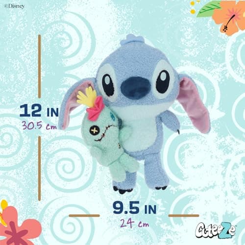 Disney Baby Stitch Cuteeze Collectible Plush Stuffed Animal for Infants & Toddlers