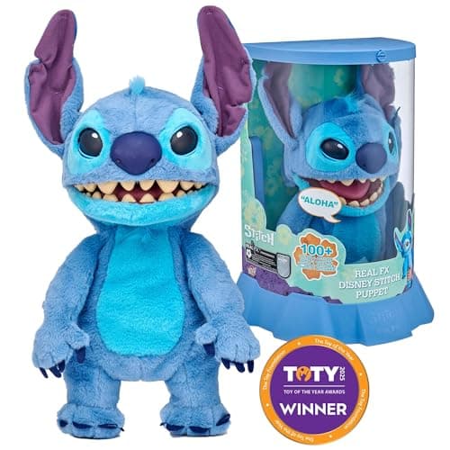 Disney Stitch Puppetronic by RealFX | Looks, Feels & Sounds Real! | Ages 6+  
Disney Stitch Puppetronic by RealFX | Over