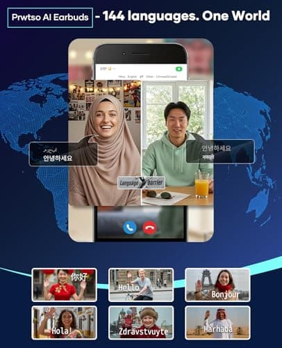 AI Translation Earbuds for Travel and Business Real-time Voice and Video Call Support
| 144 Language Translator Bluetoo