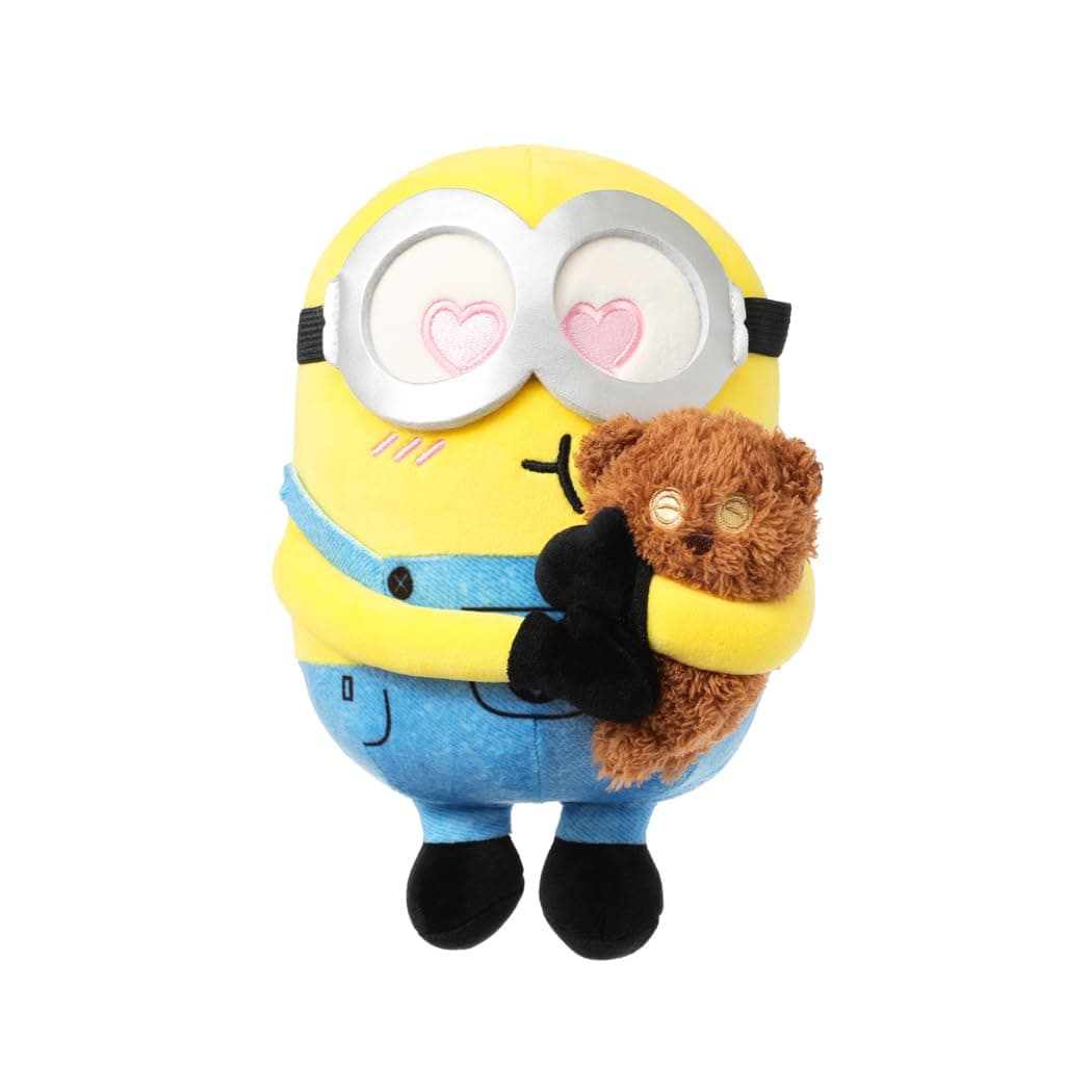 MINISO 8" Minions Stuffed Animals Plush Toys for Kids (Bob+Tim) Cute Sleeping Bedding Kawaii Plushies Pillow