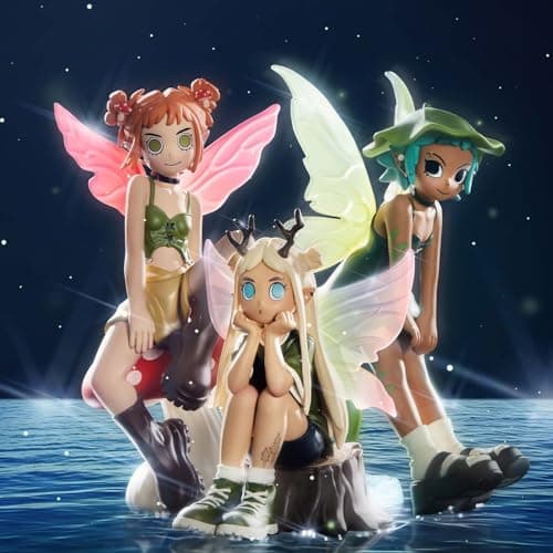 POP MART Peach Riot Punk Fairy Series Figures, Random Design Action Figures Collectible Toys for Girls and Boys Home Dec