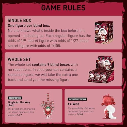 POP MART SKULLPANDA Wishing Time Series Blind Box Figures, Home Decorations, Collectible Toys, Surprise Design Action Fi