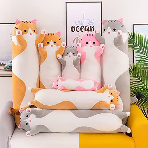Plush Cat Soft Kids Pillow Toy Stuffed Animal Gift for Kids (Gray, 50cm)
| Plush Long Cotton Kitten Cuddly Toy for Kids