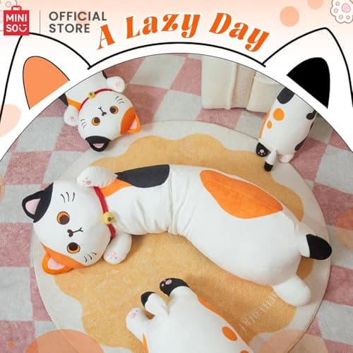 MINISO Long Cat Plush Pillow for Kids Soft Sleeping Aid Kawaii Cuddle Toy 36"  
MINISO Long Cat Stuffed Animal Soft Thro