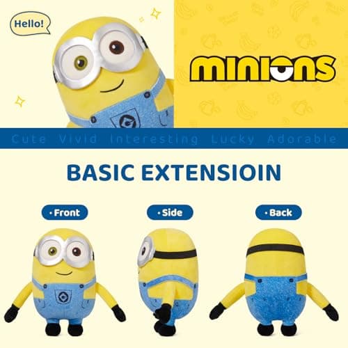 MINISO 8" Minions Stuffed Animals Plush Toys (Bob) for Kids and Girls Boys