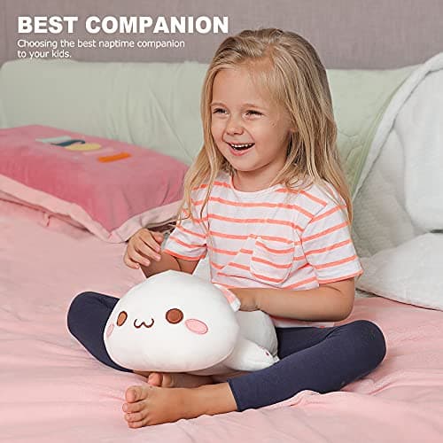Onsoyours Cute Kitten Plush Toy for Kids (White Cat, 12")  
Onsoyours Soft Anime Cat Plush Pillow for Kids (White Cat, 1