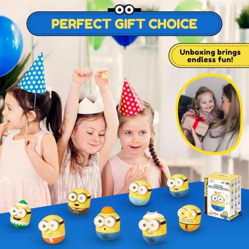 Minions Blind Box Figures for Adults & Kids Ages 3+, Tumbler Bob Series Action Figures, Despicable Me Collectible Toys f