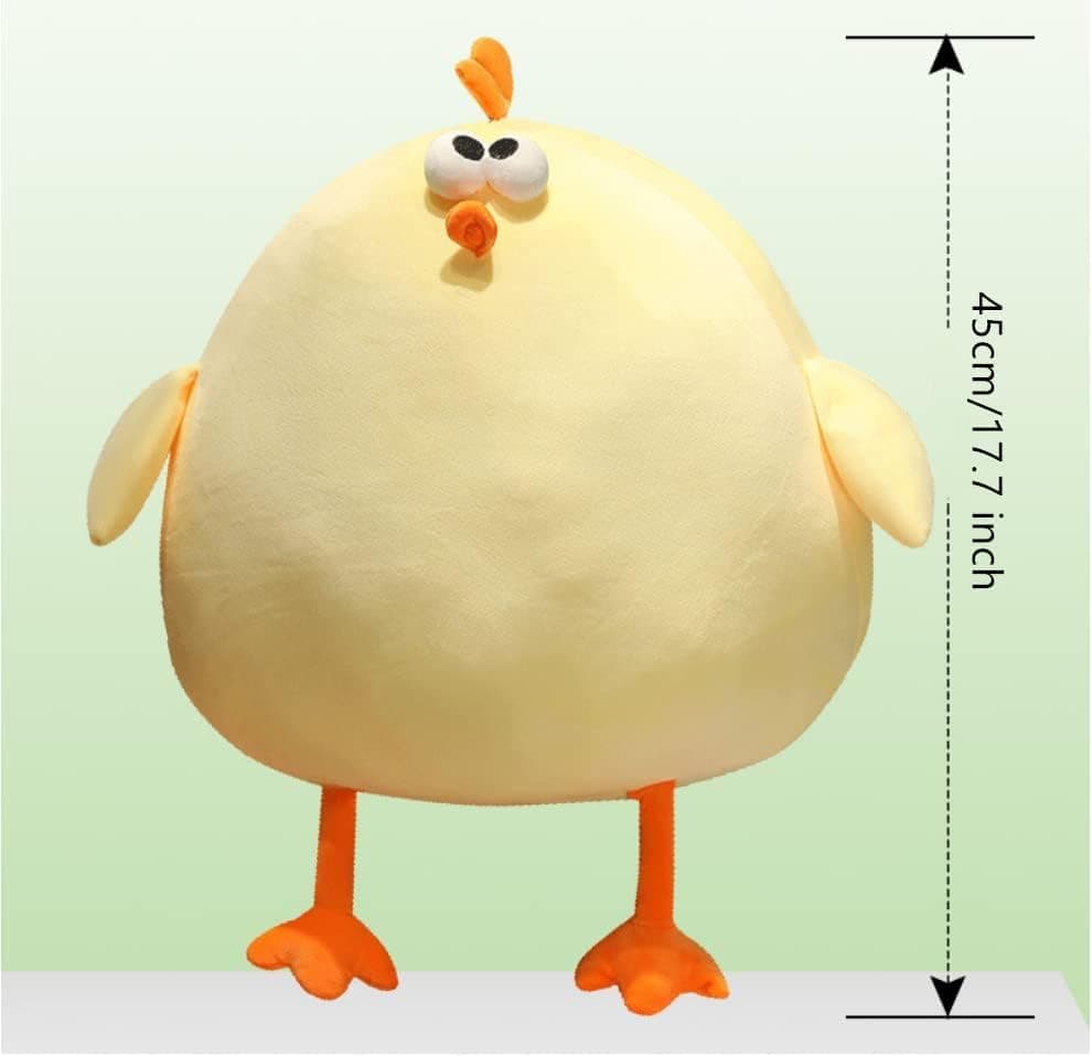 Funny Fat Chicken Plush Pillow for Boys & Girls Festivals, Super Soft Mother Hen Doll, Yellow Plush Stuffed Animal