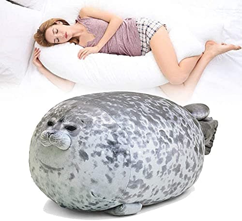 ETAOLINE Small Seal Pillow for Kids and Adults as Soft Bed Companion and Comfort Toy