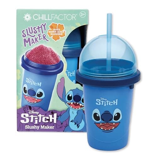 Disney Stitch Chill Factor Original Slushie Maker Cup for Kids and Adults Makes Frozen Drinks and MORE
