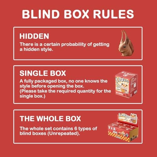 BEEMAI Cute Zoo Series Blind Box for Kids Collectors
| BEEMAI Pocket Cute Zoo Series Blind Box Mini Collectibles for Te