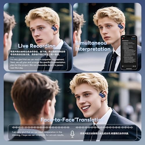 168 Languages AI Translation Earbuds - Bluetooth 5.4 Headphones Translator for Travel and Business
| 168 Languages AI T