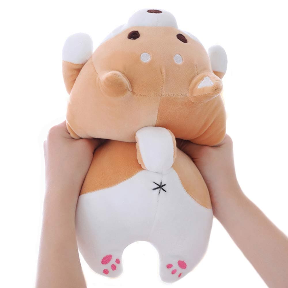 Shiba Inu Dog Plush Pillow for Valentine Gifts (Brown Round Eye, 1|5in)  
Cute Soft Corgi Stuffed Animals Doll Toys for
