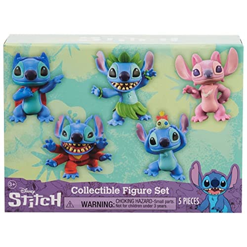 Just Play Disney’s Lilo & Stitch Collectible 5-Piece Stitch Figure Set for Kids Aged 3 and Up
| Disney’s Lilo & Stitch