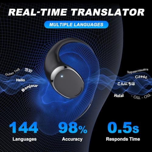 AI Language Translation Earbuds for Business Travelers: Real-Time 3-in-1 Wireless Bluetooth Headphone Translator
| AI L