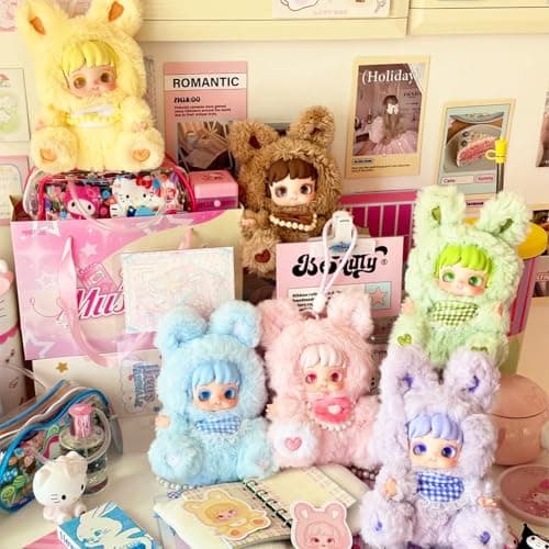 CALEMBOU Plush Blind Box for Kids, Cute Miana Nighty-Night to U Series Stuffed Doll, Kawaii Mystery Toys Collectible for