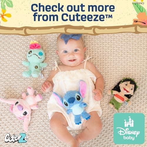 Disney Baby Stitch Cuteeze Collectible Plush Stuffed Animal for Infants & Toddlers