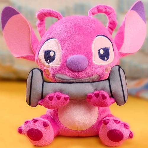 Disney Stitch That's So Stich Angel Small 7-inch Plush Stuffed Animal for Kids Ages 2 Up Pink Alien Features Interactive