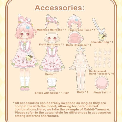 BEEMAI Minty Fantasy Forest Series 1/12 BJD Blind Box Cute Figures Collectibles for Girls as Birthday Gift