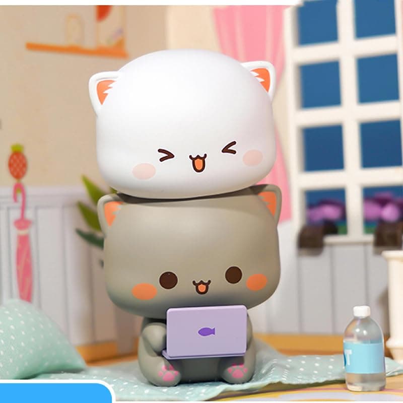 Mitao Cat Series 4 Kawaii Figures Action Blind Box Collectible Gifts for Desktop Ornaments Cute Birthday Surprise (1 Pac