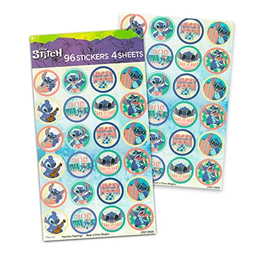 Disney Stitch Blind Bags for Kids, Boys, Girls - 3 Pack Party Favors with Keychain | Clip on Bags for Kids' Parties, Col