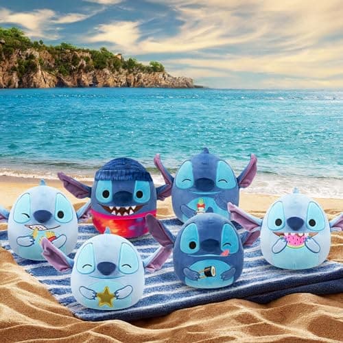 Squishmallows Disney 8" Stitch with Scrump Medium Soft Stuffed Plush Bedding Toy for Kids Sleepover Party Gifts