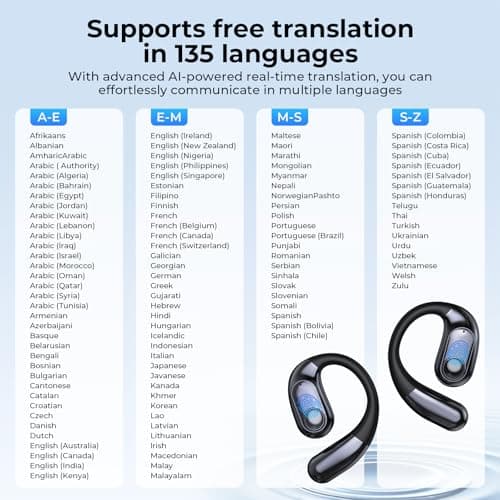 MINISO MS193 AI Translation Earbuds for Travel Business & Learning Fit iOS & Android
| MINISO MS193 Real Time OWS Wirel