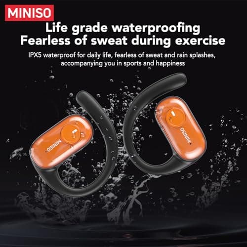 MINISO Wireless Bluetooth 5.4 Open Ear Headphones Ultra-Comfort Snug Fit for Daily & Travel Use
| MINISO Open Ear Headp