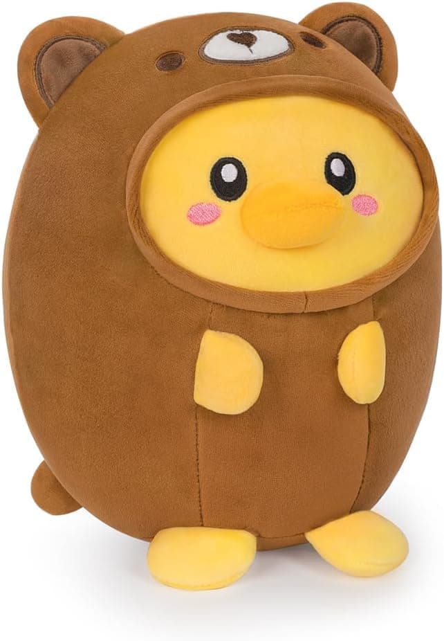 Cute Soft Kawaii 12" Duck Bear Plush Pillow Stuffed Animal Gift for Kids