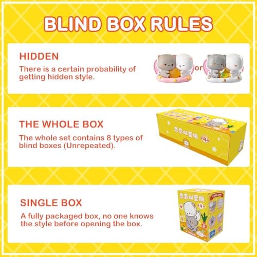 BEEMAI Mitao Cat Love Is Like A Peach Series Collectible Toys For Cat Lover Gift Baskets
| BEEMAI Mitao Cat Love Is Lik