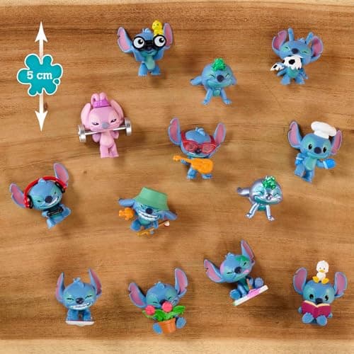 Disney Just Play Stitch Collectible Figures: Surprise 5 cm, Ages 3+, 13 to Collect