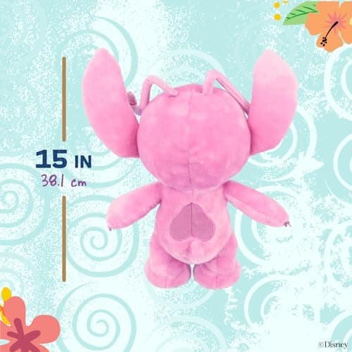 Disney Baby Lilo & Stitch Angel Soft Huggable Stuffed Animal for Kids, Cute Plush Toy for Toddler Boys and Girls, Pink A