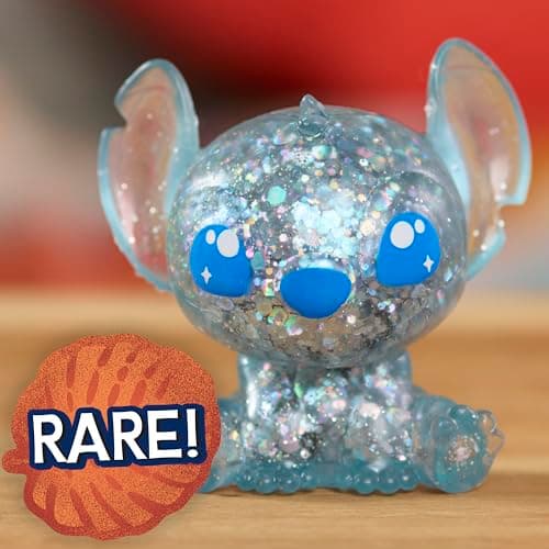 Just Play Disney Stitch Squish-a-Stitch 3-Pack Mystery Glitter Figurines, 2-inch Squishy Fidget Toys, Blind Box for Kids
