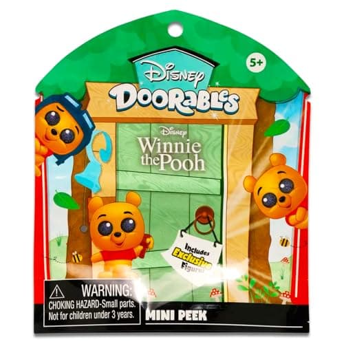 Winnie The Pooh Doorables Blind Bags Bundle for Kids and Adults | 3 Mini Figures and Stickers | Fun Figurines for Collec