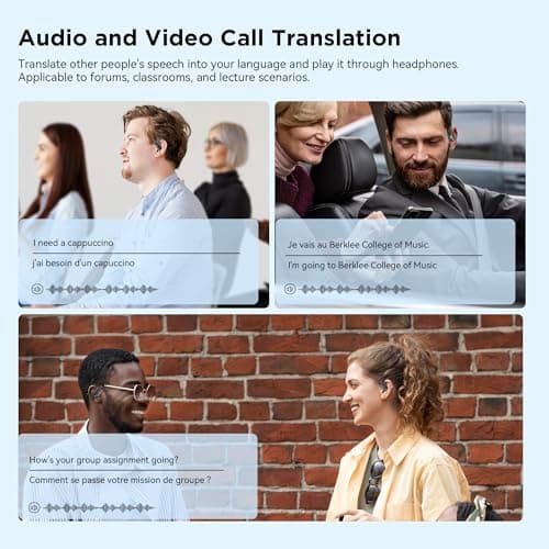 BUGANI AI Language Translation Earbuds 5.4 Bluetooth Headphones for Real Time Translation and 40 Languages Support