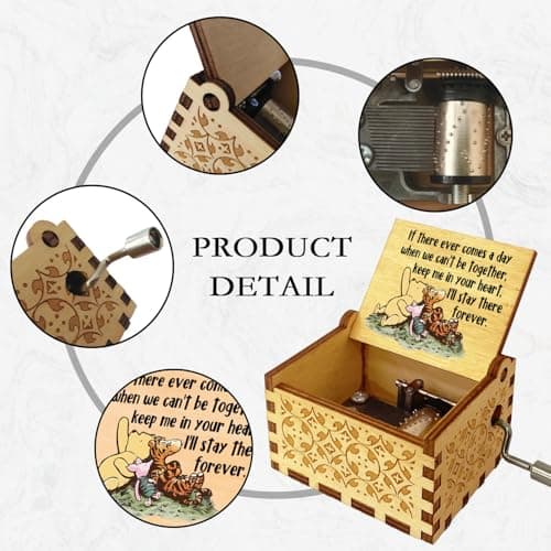 Winnie the Cute Bear Wooden Musical Box - Friendship Gift for Sisters
| Pooh Music Box for Sisters - Cute Bear Wooden M