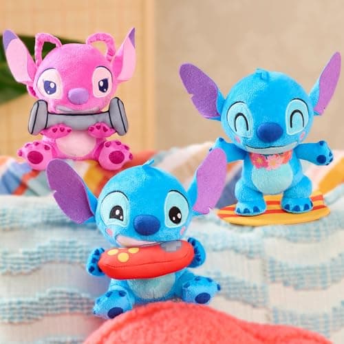 Disney Stitch That's So Stich Angel Small 7-inch Plush Stuffed Animal for Kids Ages 2 Up Pink Alien Features Interactive