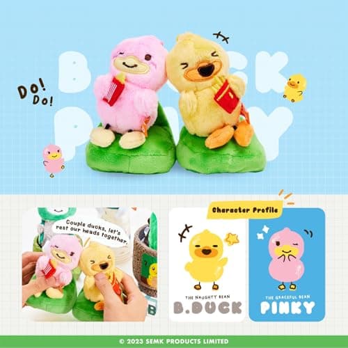 B.DUCK Blind Box Plush Bean Duck Series Toy - Cute Playful Animal Figures Pendant Keychain for Collectors and Gift-Lover