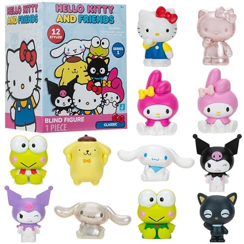 Hello Kitty and Friends Mystery Blind Box, Collectible Sanrio Mini 2" Figure for Kids - Gift Idea - Styles May Vary