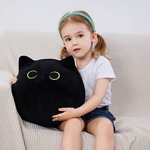 Black Cat Plush Toy 16'' Pillow Soft Plush Doll Gifts for Boys Girls
| 3D Black Cat Plushies Pillow Baby Cute Plush Toy
