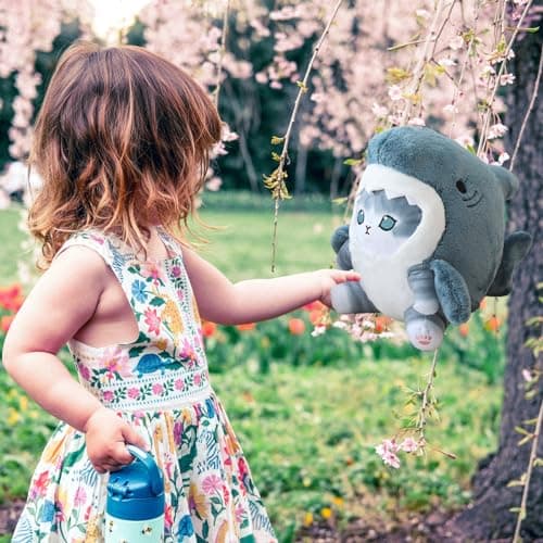 Kawaii Shark Cat Plush Toy Stuffed Animal Doll for Kids (Blue - Grey, 9 inch)  
Kawaii Shark Cat Plush Toy Stuffed Anima