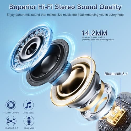 AI Translation Earbuds 164 Language Translator Earbuds for Travelers Businessmen and Students with Bluetooth 5.4 and 6 T