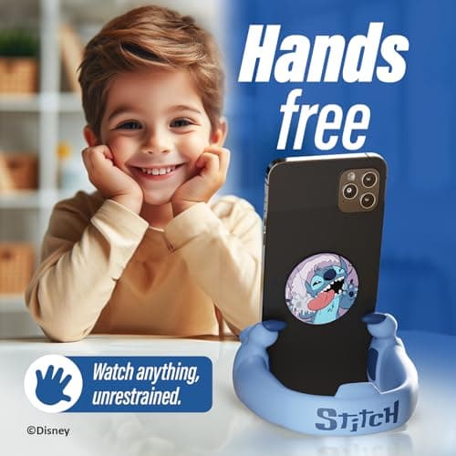 iJoy Disney Stitch Hands Phone Stand for Desk - Home/Office Phone Holder Stand for Girls, Boys and Lilo and Stitch Fans
