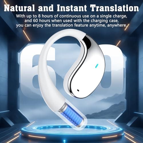 3-in-1 AI Translator Earbuds for Real-Time Translation and Music Playback (White)
| 144 Accents Real-Time Translation E