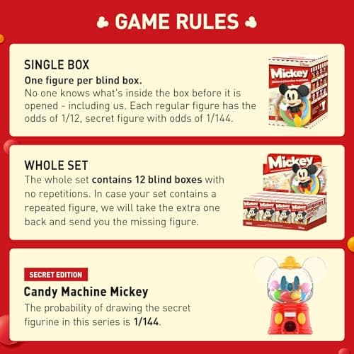 POP MART Disney Mickey Childhood of Boundless Imagination Collectible Blind Box Figures, Random Design Action Figures fo