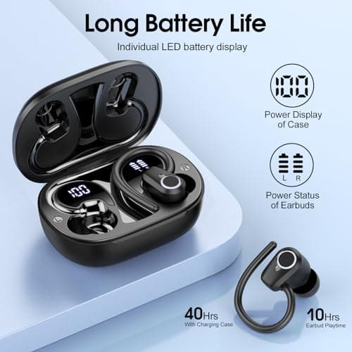 Wireless Earbuds Bluetooth 5.3 Sport In Ear Phones Jet Black
Wireless Earbuds Bluetooth 5.3 Deep Bass Stereo Noise Cance