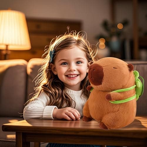 Cute Capybara Plush Stuffed Animal with Turtle Backpack for Kids Boys Girls Valveans Day Birthday Gift  
Kawaii Capybara