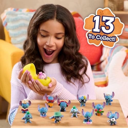 Disney Just Play Stitch Collectible Figures: Surprise 5 cm, Ages 3+, 13 to Collect