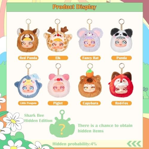 Pet Amusement Park Series Vinyl Plush Blind Box, Cute Mystery Box Figures forCollectible Decoration, Holiday Gifts (1PC)